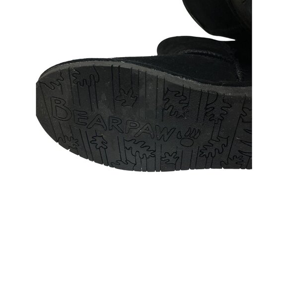 Bearpaw Womens Emma Short Boot Size 9 Sheepskin Wool Blend Black Winter Footwear - Picture 8 of 12